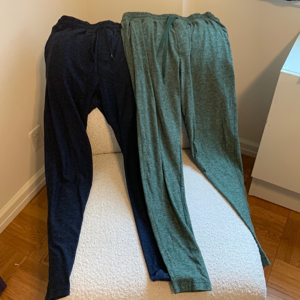 Outdoor Voices: Pair of All Day Sweatpants | Small | Navy & Green